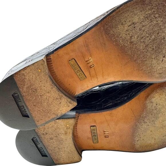 GUCCI Brown Crocodile Leather Horsebit Loafer Mens 11 ITALY - Picture 10 of 10